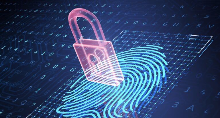 Cryptography lock and fingerprint image